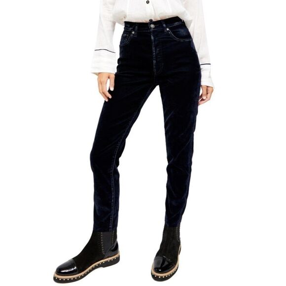 Size 31 Free People Women's Black Faux Suede Party - Picture 1 of 1